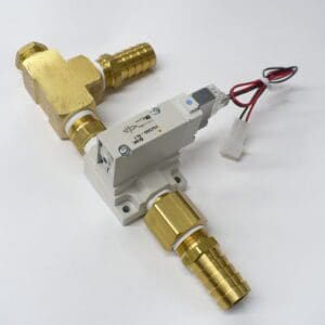 Brass hose fittings with solenoid valve