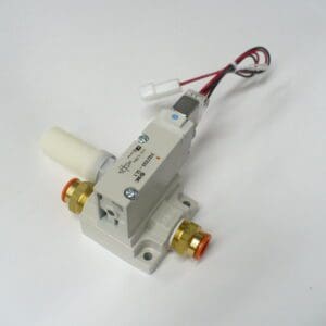 Cream solenoid valve with foam muffler and wires