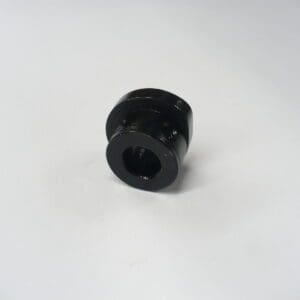 Black flanged bushing with central hole